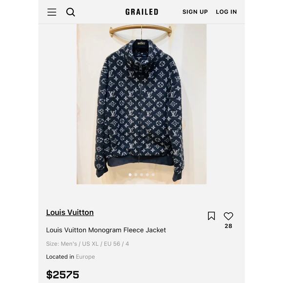 JACKET: Brown & Tan Monogram Design w/Zipper NWT - Picture 15 of 17